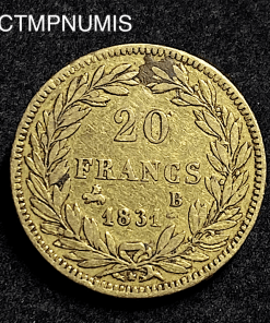 ,MONNAIE,20,FRANCS,OR,LOUIS,PHILIPPE,1831,B,ROUEN,