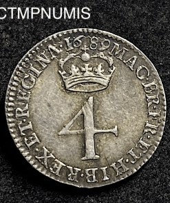 ,MONNAIE,ROYAUME,UNI,4,PENCE,ARGENT,1689,