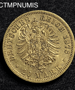 ,MONNAIE,ALLEMAGNE,20,MARK,OR,WURTTEMBERG,1876,