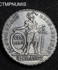 ,MONNAIE,SUISSE,4,FRANKEN,FRIBOURG,1813,