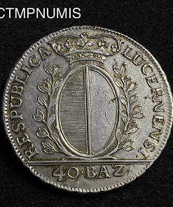 ,MONNAIE,SUISSE,40,BATZEN,1796,LUZERN,