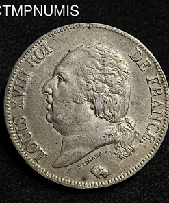 ,MONNAIE,5,FRANCS,LOUIS,XVIII,1821,W,LILLE,