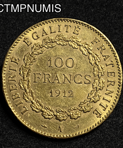 ,MONNAIE,100,FRANCS,OR,GENIE,1912,