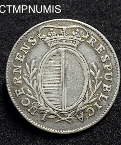 ,MONNAIE,SUISSE,20,KREUZER,ARGENT,1796,LUCERN,