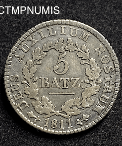 ,MONNAIE,SUISSE,5,BATZEN,FRIBOURG,1811,