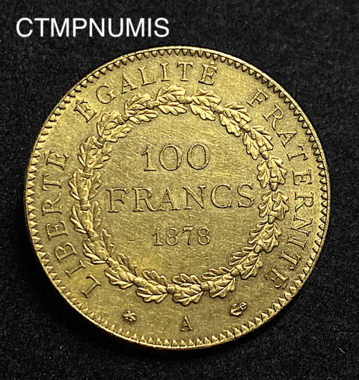 ,MONNAIE,100,FRANCS,OR,GENIE,1878,