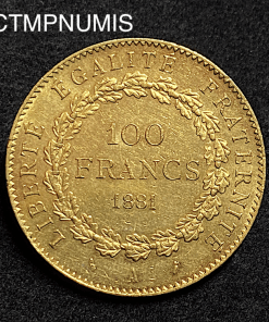 ,MONNAIE,100,FRANCS,GENIE,OR,1881,