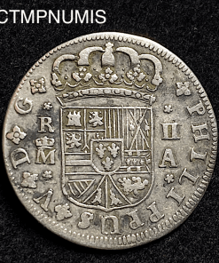 ,MONNAIE,ESPAGNE,2,REALES,ARGENT,1725,MADRID,