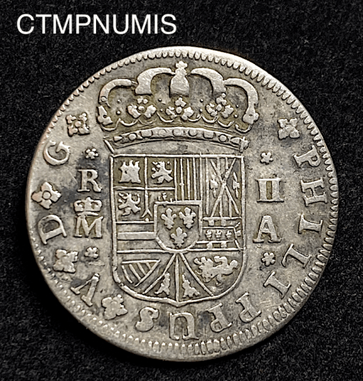 ,MONNAIE,ESPAGNE,2,REALES,ARGENT,1725,MADRID,