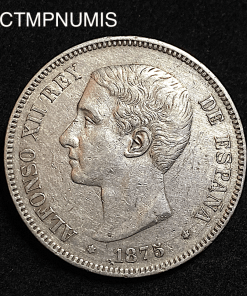 ,MONNAIE,ESPAGNE,5,PESETAS,ARGENT,1875,75,