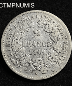 ,MONNAIE,2,FRANCS,ARGENT,CERES,1849,K,BORDEAUX,