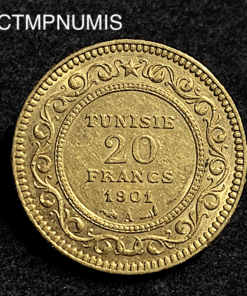 ,MONNAIE,TUNISIE,20,FRANCS,OR,1901,