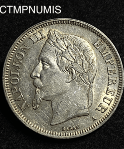 ,MONNAIE,EMPIRE,2,FRANCS,ARGENT,NAPOLEON,1868,