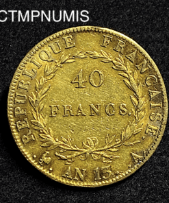 ,MONNAIE,40,FRANCS,OR,NAPOLEON,AN,13,