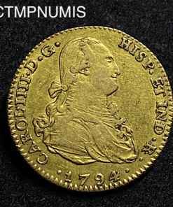 ,MONNAIE,ESPAGNE,2,ESCUDOS,OR,1794,SEVILLE,