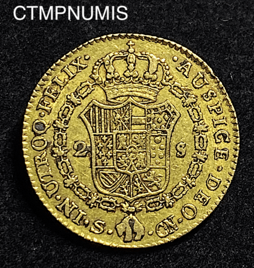 ,MONNAIE,ESPAGNE,2,ESCUDOS,OR,1794,SEVILLE,