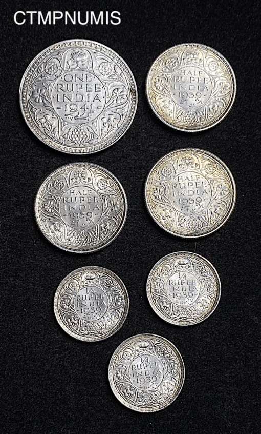 ,INDE,RUPEE,ARGENT,1941,