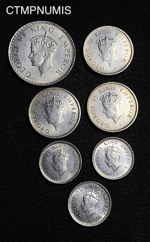 ,INDE,RUPEE,ARGENT,1941,