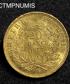 ,MONNAIE,20,FRANCS,OR,NAPOLEON,1853,