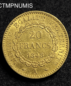 ,MONNAIE,20,FRANCS,OR,GENIE,1848,