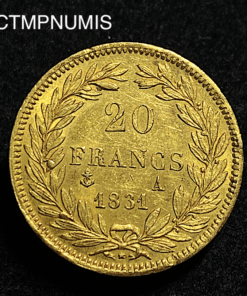 ,MONNAIE,20,FRANCS,OR,LOUIS,PHILIPPE,1831,SUP,