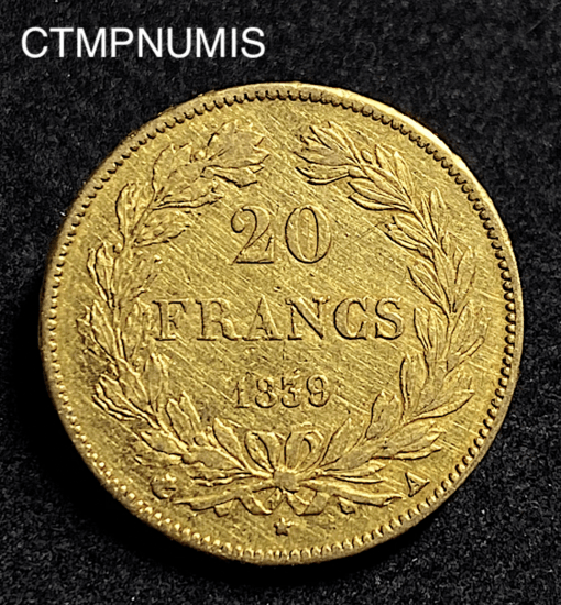 ,MONNAIE,20,FRANCS,OR,1839,