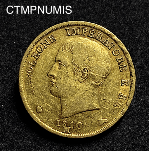 ,MONNAIE,ITALIE,20,LIRE,OR,NAPOLEON,1810,MILAN,