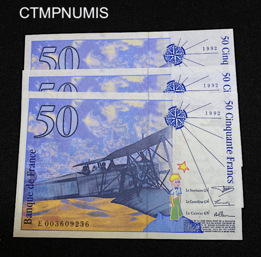 ,BILLET,50,FRANCS,ST,EXUPERY,1992,NEUF,