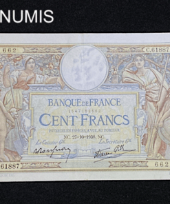 ,BILLET,100,FRANCS,MERSON,27,10,1938,