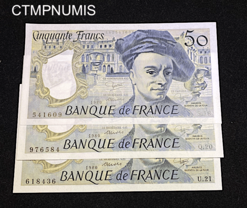 ,BILLET,50,FRANCS,1980,QUENTIN,TOUR,