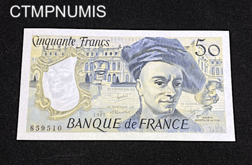 ,BILLET,50,FRANCS,1981,QUENTIN,TOUR,