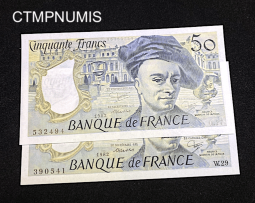 ,BILLET,50,FRANCS,1982,QUENTIN,TOUR,