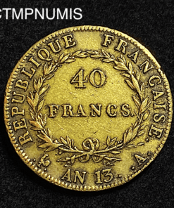 ,MONNAIE,40,FRANCS,OR,NAPOLEON,AN,13,