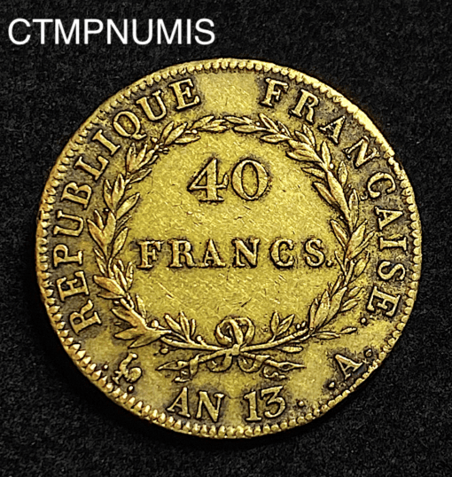 ,MONNAIE,40,FRANCS,OR,NAPOLEON,AN,13,