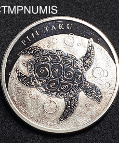 ,MONNAIE,FIDJI,2,DOLLAR,ARGENT,2014,TORTUE,