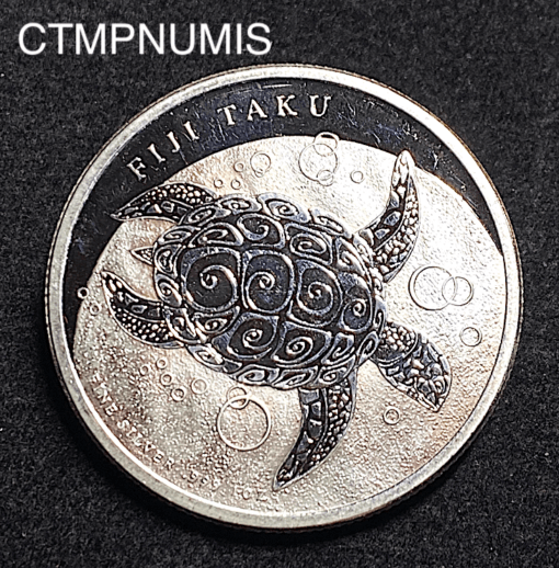 ,MONNAIE,FIDJI,2,DOLLAR,ARGENT,2014,TORTUE,