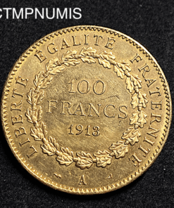 ,MONNAIE,100,FRANCS,OR,GENIE,1913,