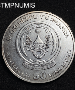 ,MONNAIE,RWANDA,50,FRANCS,2012,RHINOCEROS,