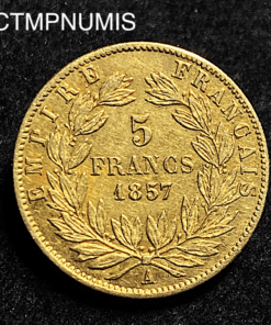 ,MONNAIE,EMPIRE,5,FRANCS,OR,NAPOLEON,1857,