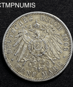 ,MONNAIE,BADEN,5,MARK,ARGENT,1903,