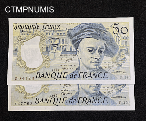 ,BILLET,50,FRANCS,QUENTIN,1985,NEUF,