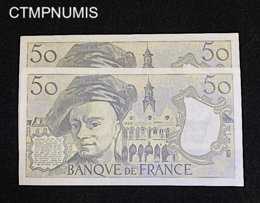 ,BILLET,50,FRANCS,QUENTIN,1986,NEUF,