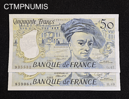 ,BILLET,50,FRANCS,QUENTIN,1987,NEUF,