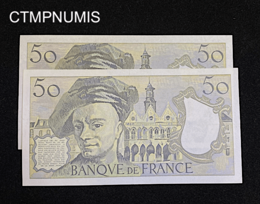 ,BILLET,50,FRANCS,QUENTIN,1987,NEUF,