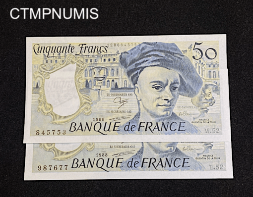 ,BILLET,50,FRANCS,DE,LE,TOUR,1988,NEUF,