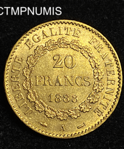 ,MONNAIE,20,FRANCS,OR,GENIE,1888,