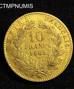 ,MONNAIE,10,FRANCS,OR,NAPOLEON,1868,STRASBOURG,