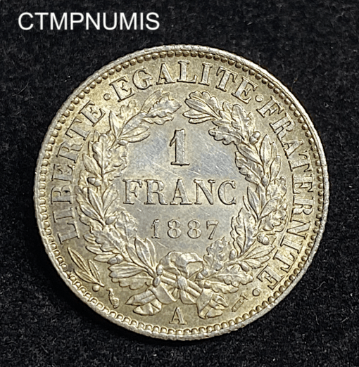 ,MONNAIE,1,FRANC,CERES,ARGENT,1887,