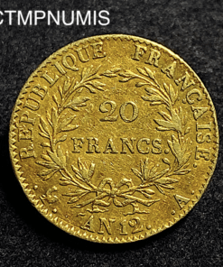 ,MONNAIE,CONSULAT,NAPOLEON,20,FRANCS,OR,AN,12,