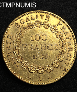 ,MONNAIE,100,FRANCS,OR,GENIE,1906,